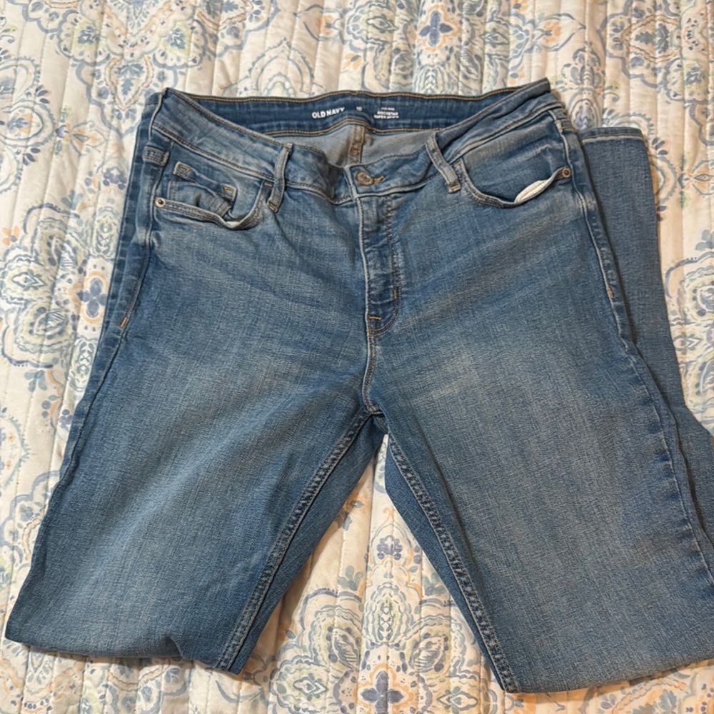 Old Navy Light Blue Mid Rise Denim Ultra Skinny Jeans Size 10
